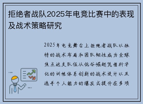 拒绝者战队2025年电竞比赛中的表现及战术策略研究